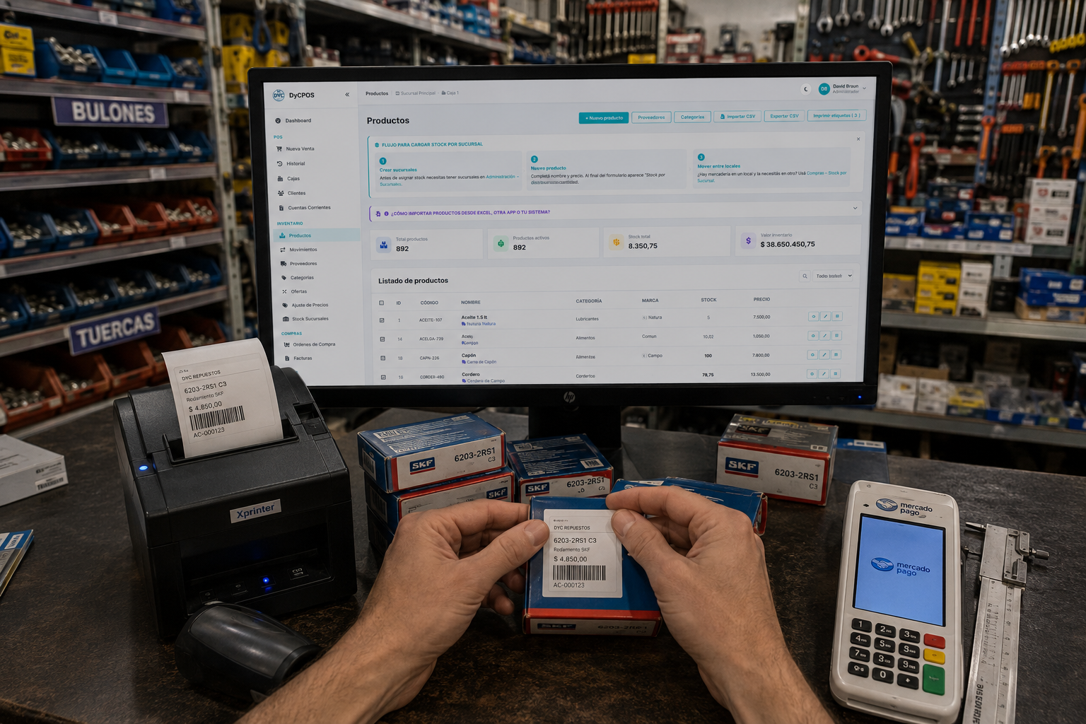 Sistema POS DyCPOS para Ferretería / Materiales en Argentina